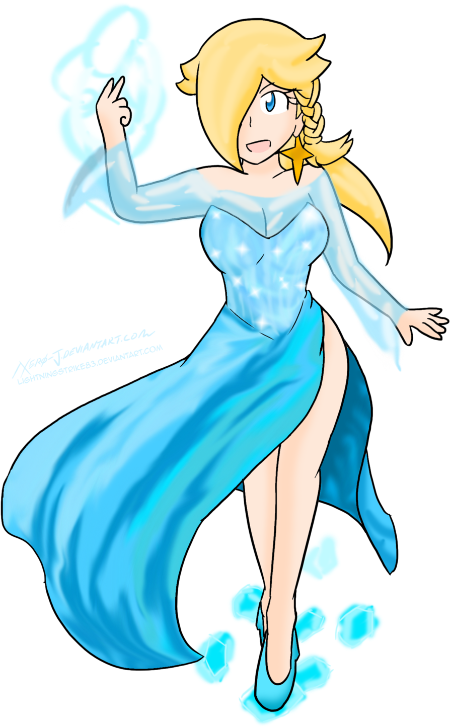 Rosalina The Snow Queen commission By Xero-j - Queen Elsa And Rosalina.