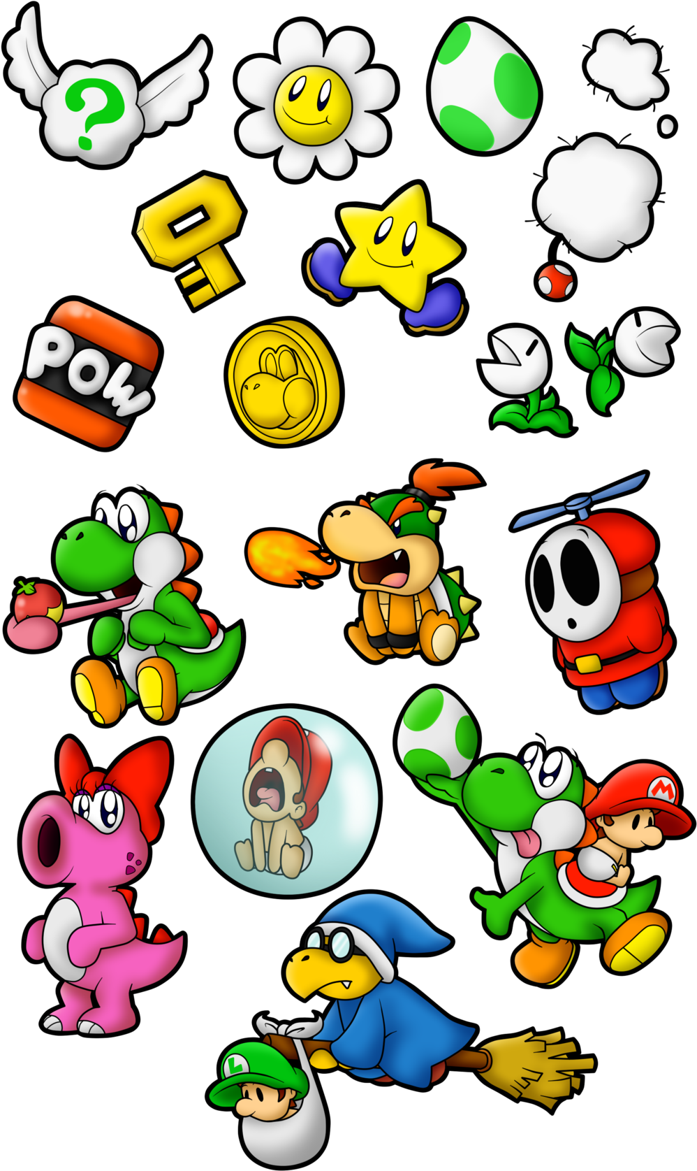 Yoshi's Island - (1024x1707) Png Clipart Download