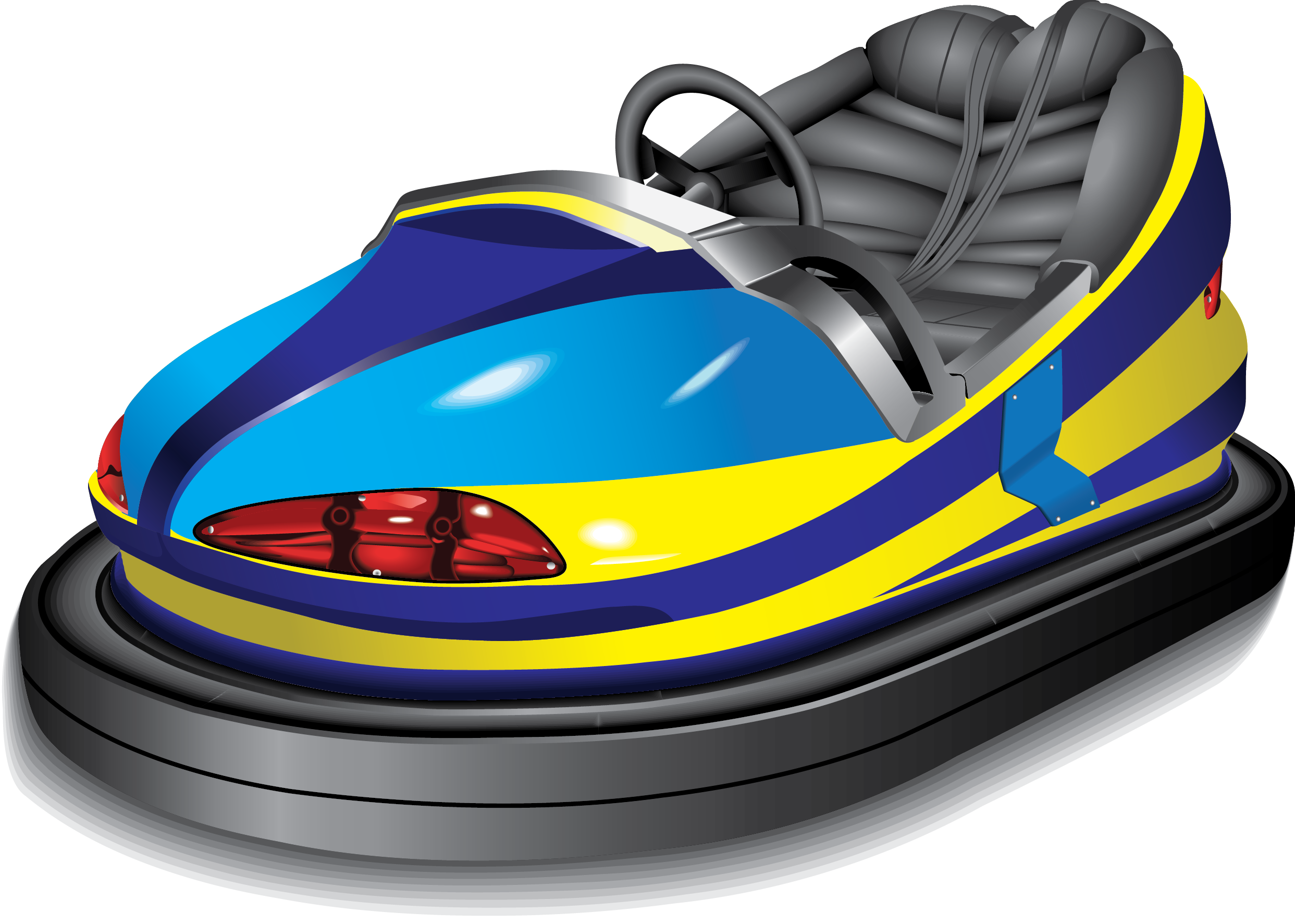 Bumper Cars Clip Art - Bumper Car Vector - (2485x1773) Png Clipart Download