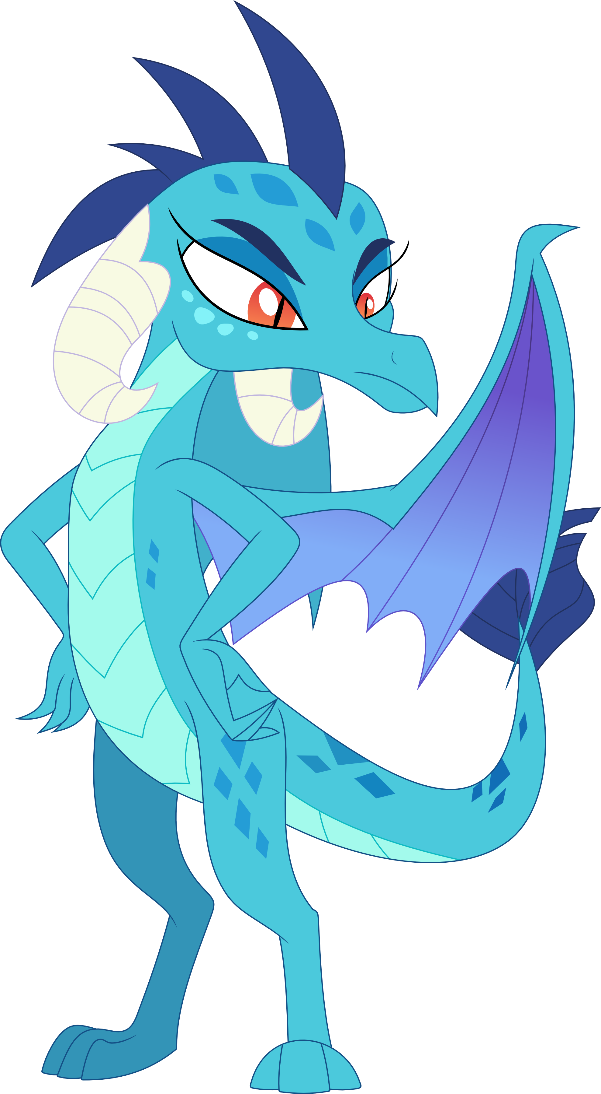 Blue Dragon Clipart Red - Dragon Tf Tg - (1977x3594) Png Clipart Download