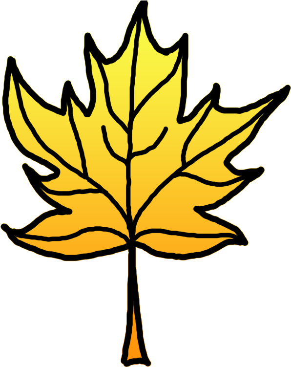 Leaves Clipart Yellow Leaf - Drawing (783x783)