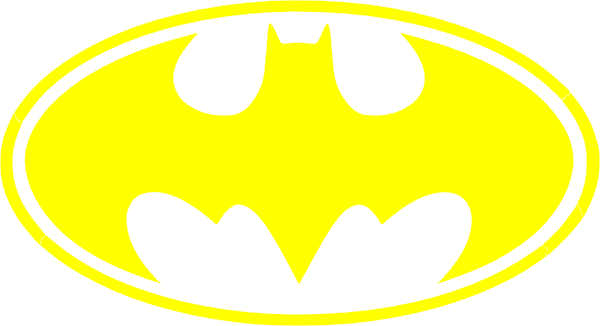 Batman Logo Yellow Bat - (600x326) Png Clipart Download