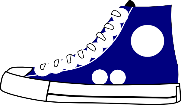 Tennis Shoes Clipart Black And White Free - Clip Art - (600x351) Png ...