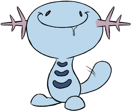 Til The Axolotl Can Be Forced To Transform Into Its Blue Smiling Pokemon 468x401 Png Clipart Download