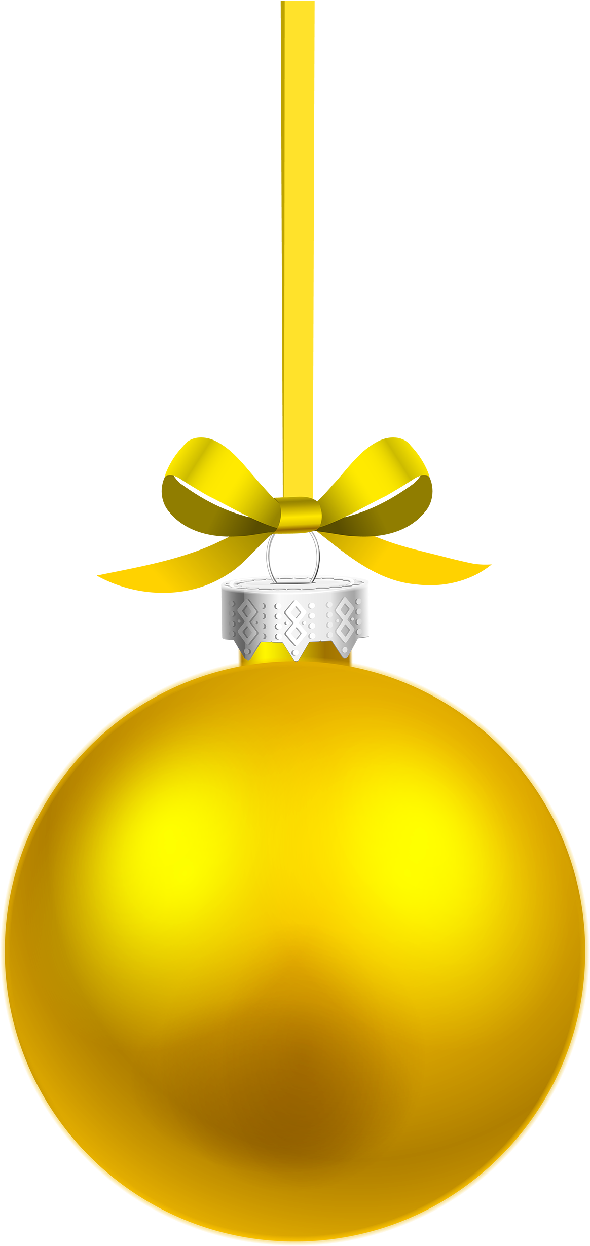 Yellow Christmas Ornaments Vector Png - Hanging Christmas Ball Png ...