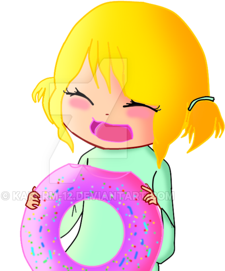 Utau Kawaii Kawaii Kawaii Donut By Kari Rm 12 - Cartoon (600x600)