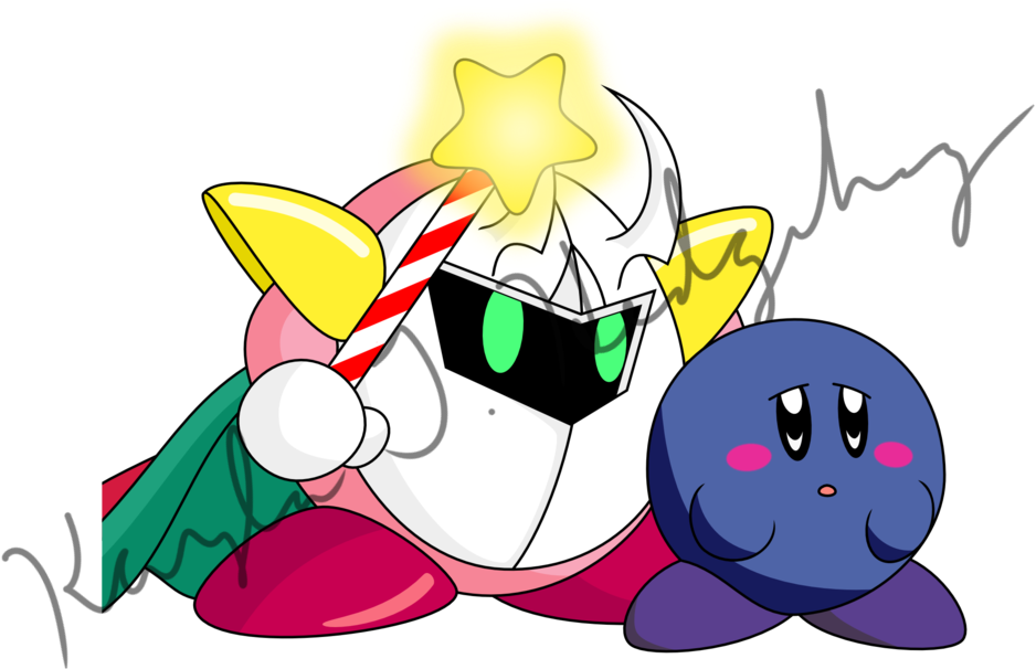 Parallel Kirby And Meta Knight By Kaylathehedgehog - Kirby.