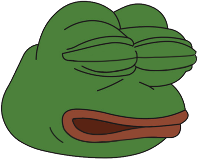 Funny Meme Frog - (420x420) Png Clipart Download