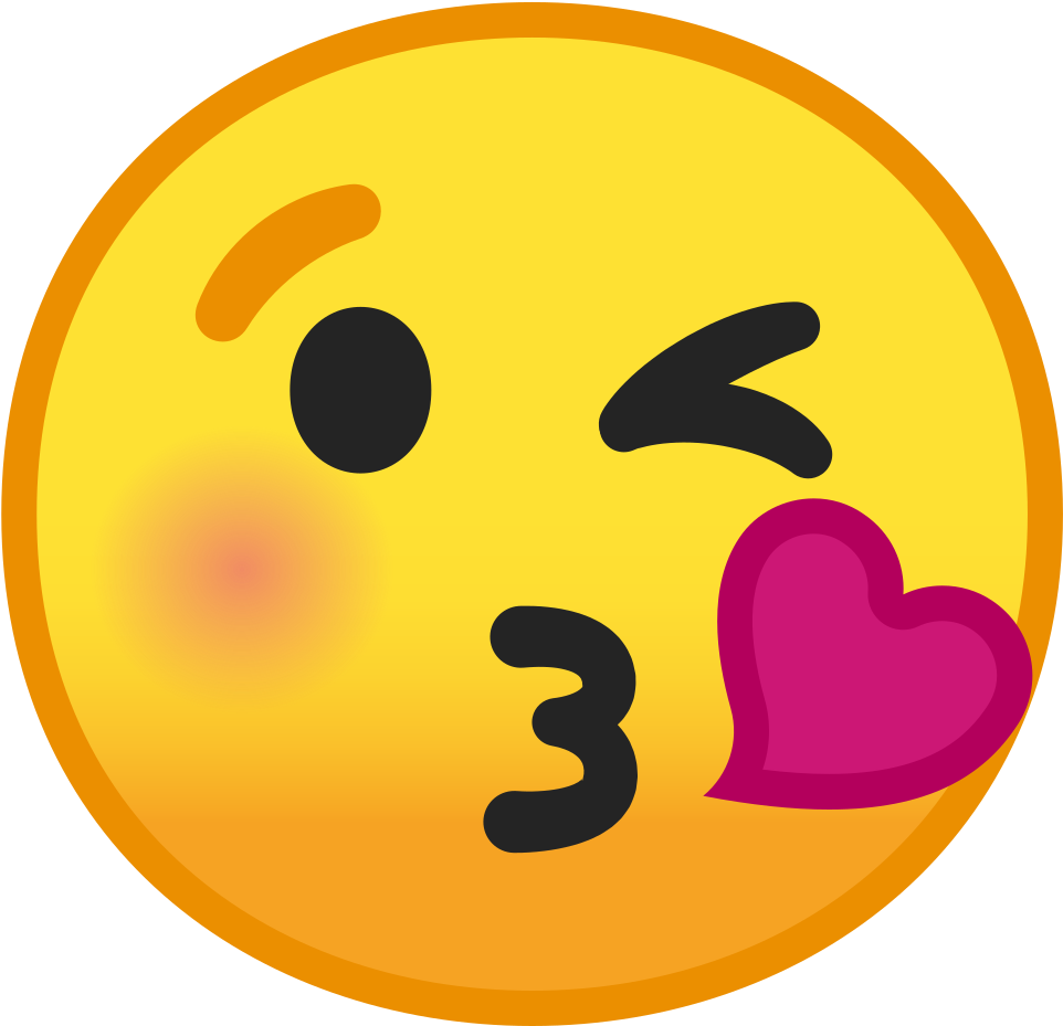 Google - Emoji Kiss Png - (1024x1024) Png Clipart Download