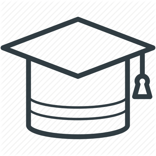 Download Graduation Hat Outline Icon Clipart Square - Square Academic ...