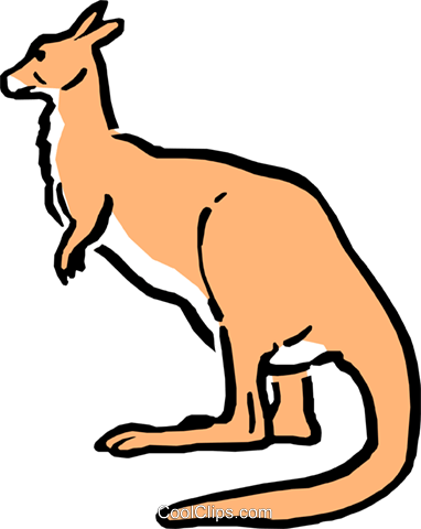 Cartoon Kangaroo Royalty Free Vector Clip Art Illustration - Cartoon ...