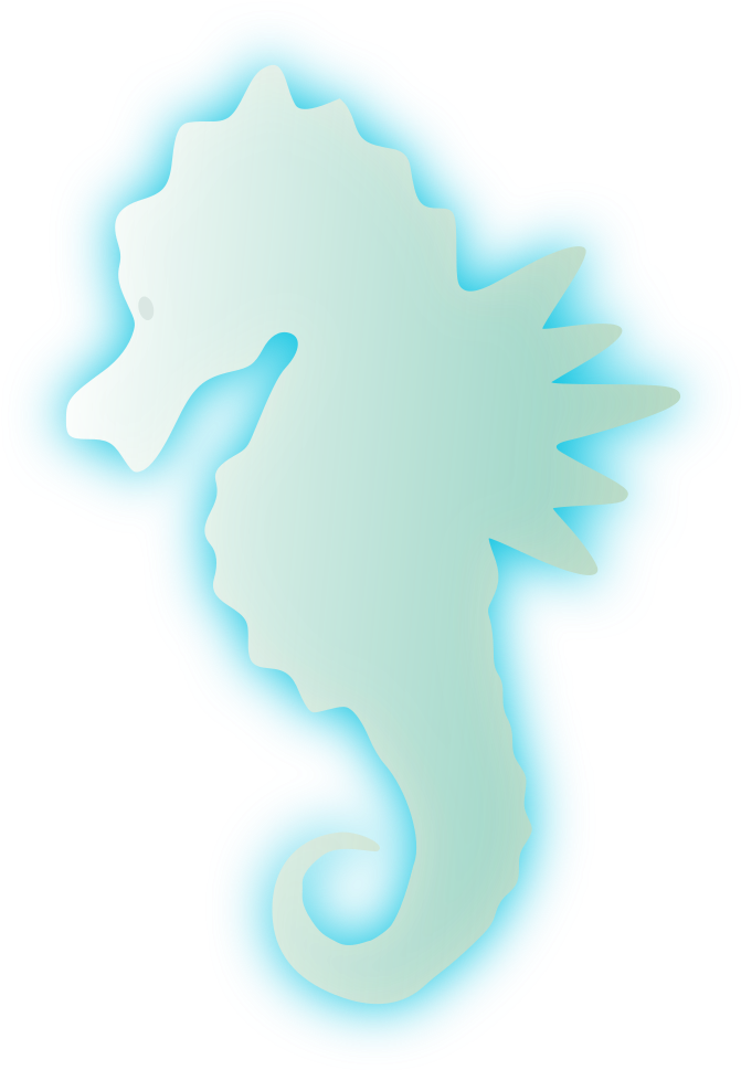 Glowing Seahorse Vector Royalty Free Clipart, Cartoon - Clip Art (706x1000)