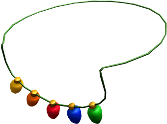 Christmas - Transparent Christmas Lights Necklace - (420x420) Png ...