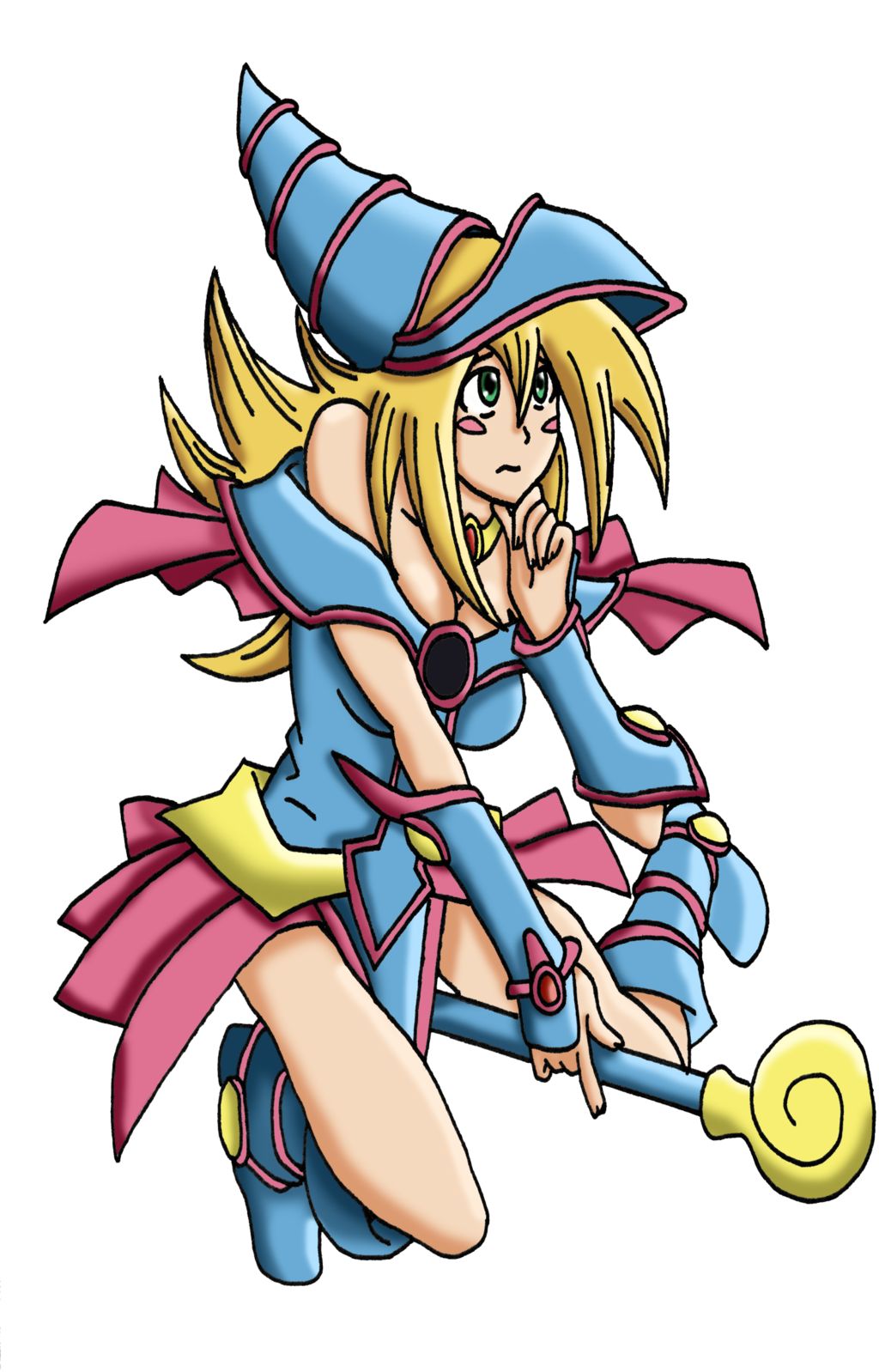 Dark Magician Girl By Retzan Cartoon 1024x1598 Png Clipart Download 3456