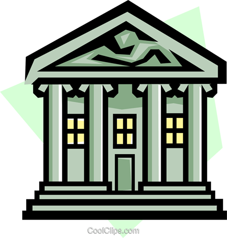 Clip Art Black And White Bank Vector Building - Bank Clip Art ...