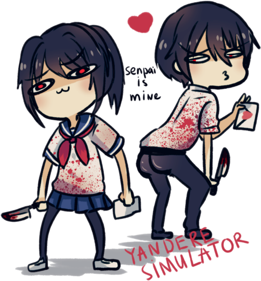 Download and share clipart about <b>Yanderesimulator</b> <b>Yandere</b>-kun Senpai,ismine...