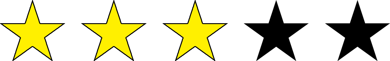 2 Star Rating - (1266x200) Png Clipart Download