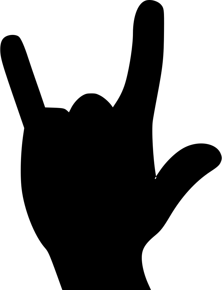 Rock Fingers Comments - Rock On Hand Svg - Full Size PNG Clipart Images ...