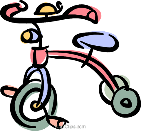 Tricycle Royalty Free Vector Clip Art Illustration - Dreirad Clipart (480x447)