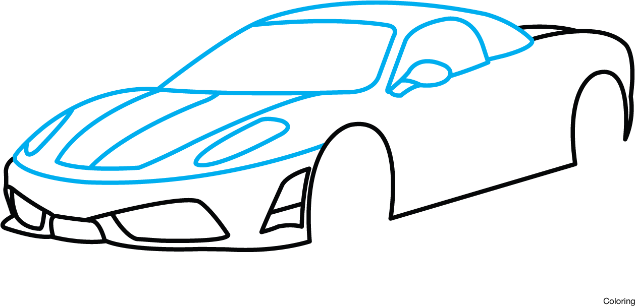 How to draw 1993 Toyota Supra in 12 steps  Sketchok easy drawing guides