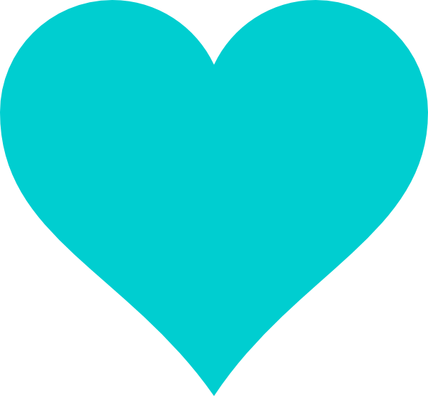 Teal Heart - Teal Heart - Full Size PNG Clipart Images Download