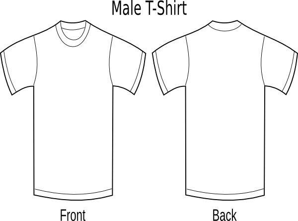 White V Neck T Shirt Template Png - (600x445) Png Clipart Download