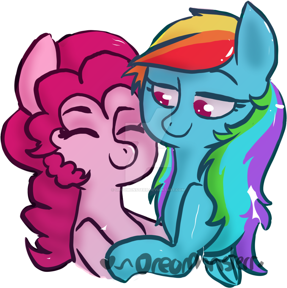 Oreomonsterr, Female, Hug, Lesbian, Pinkiedash, Pinkie - Cartoon (1024x994)