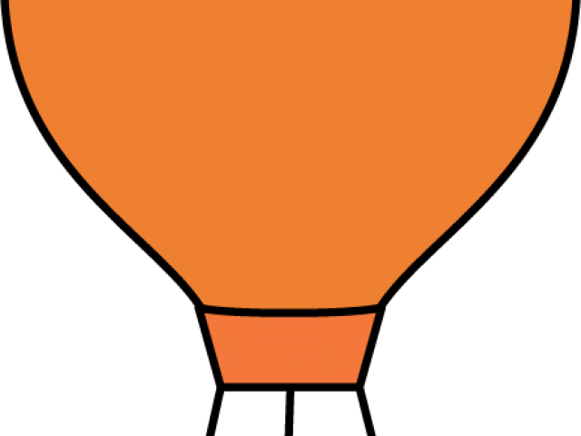 Hot Air Balloon Clipart Orange - Clip Art (640x480)