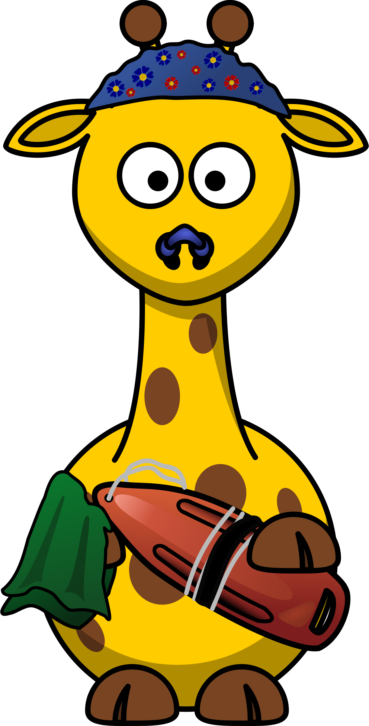 Clipart - Cartoon Giraffe (1222x2400)