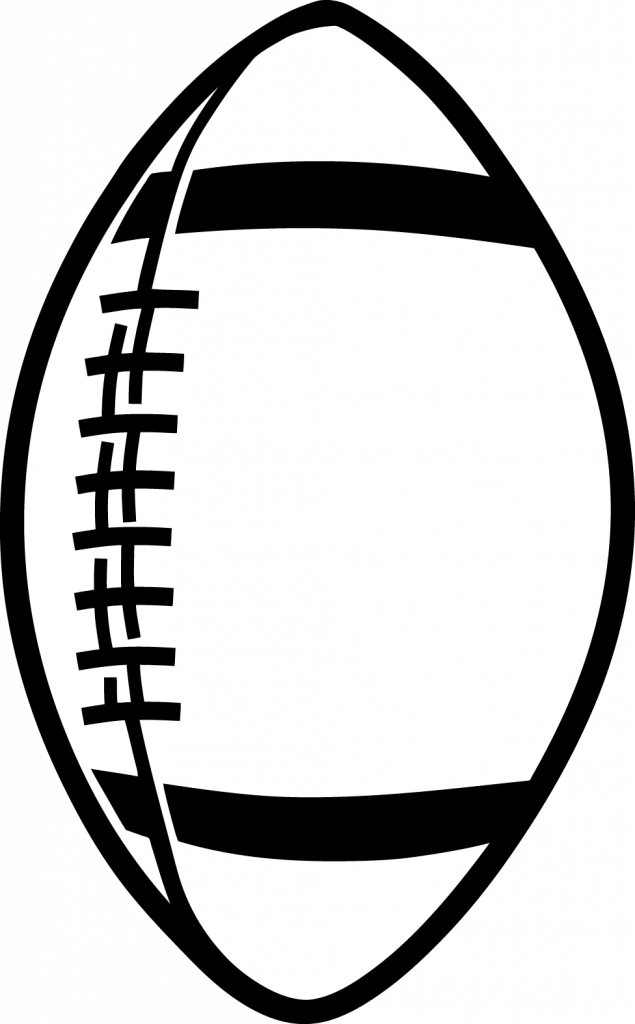 Footballer Clipart Transparent - Cartoon Football Black And White (635x1024)