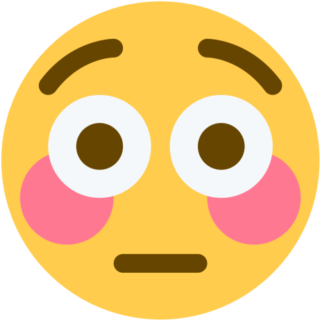 Dazed Face Flushed Flirt - Flushed Emoji Discord - Full Size PNG ...