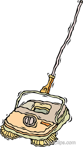 Kitchen Broom Royalty Free Vector Clip Art Illustration - Kitchen Broom Royalty Free Vector Clip Art Illustration (271x480)