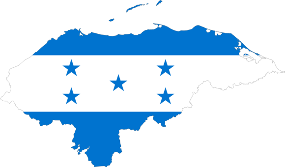 Flag Of Honduras National Flag Map - Flag Of Honduras National Flag Map (580x340)