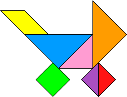 Tangram Solution - Tangram - (420x420) Png Clipart Download