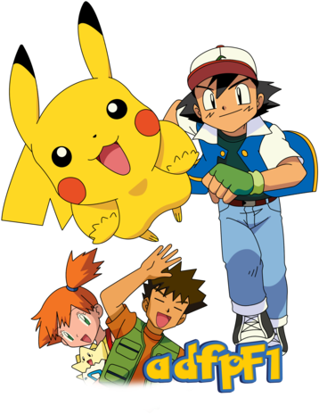 Ash Misty Brock Pikachu Y Togepi (02) By Adfpf1 On - Ash Misty 