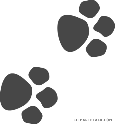 Dog Paw Prints Animal Free Black White Clipart Images Paw Patrol