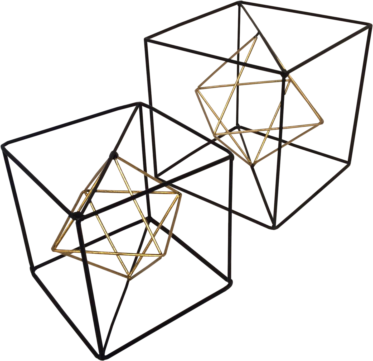 Picture Transparent Stock Geometric Cubes A Pair Chairish - Picture Transparent Stock Geometric Cubes A Pair Chairish (1571x1519)