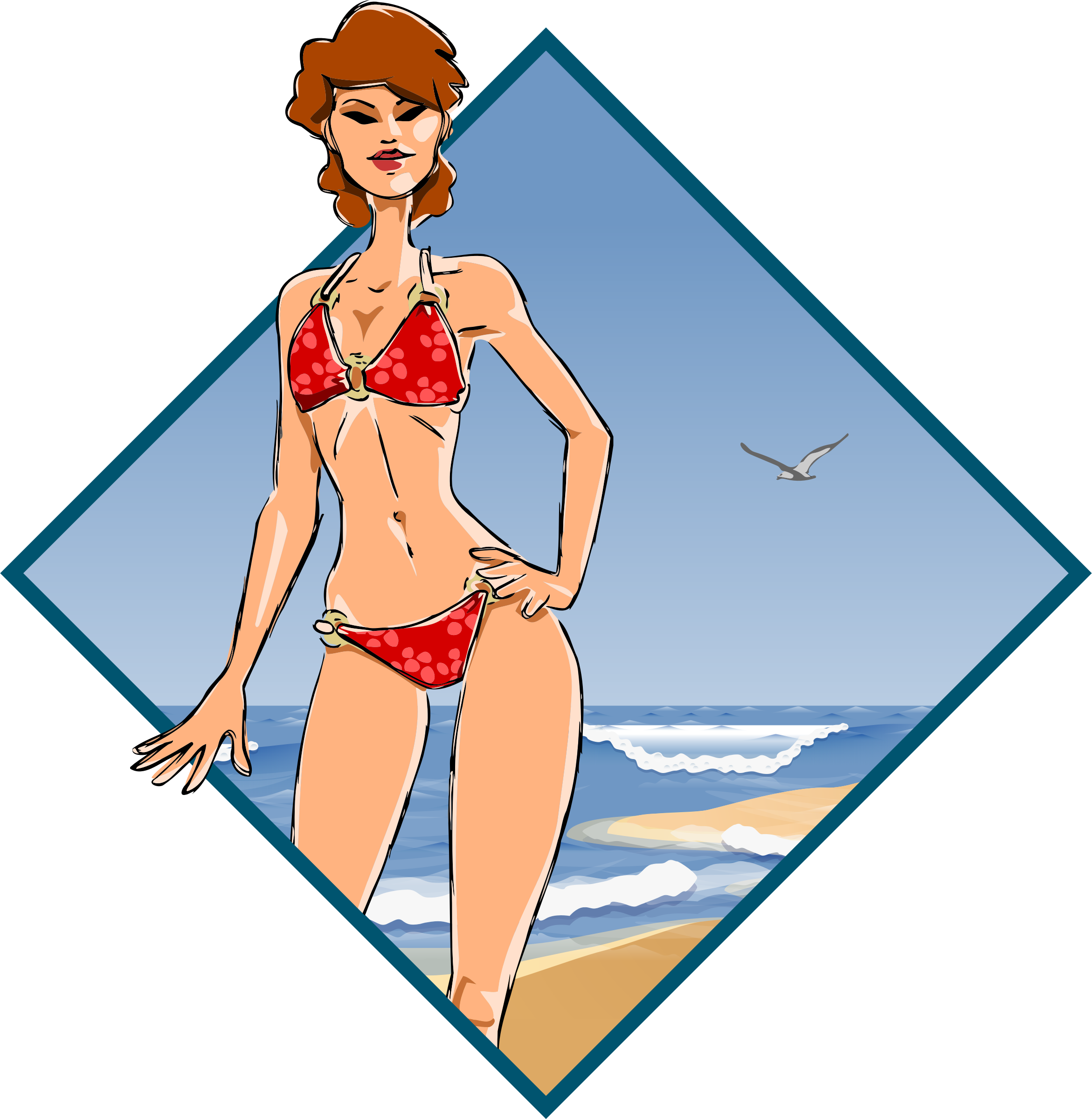 Clipart Beach Swimsuit - Clipart Beach Swimsuit (2342x2400)