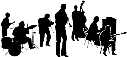 Jazz Band Silhouette Png - Jazz Band Silhouette Png - (676x204) Png ...