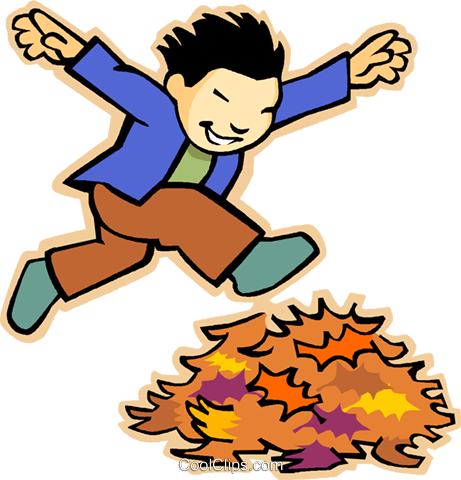 Luxury Leaf Pile Clipart Little Boy Jumping Through - Jumping On Leaves ...