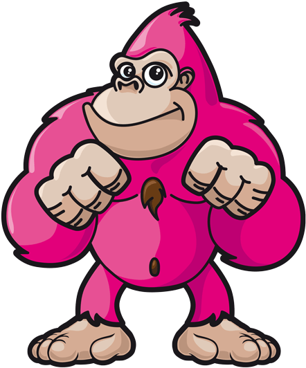 Розовая горилла. Pink Gorilla HLM. Больная розовая горилла. Go Ape Clipart.