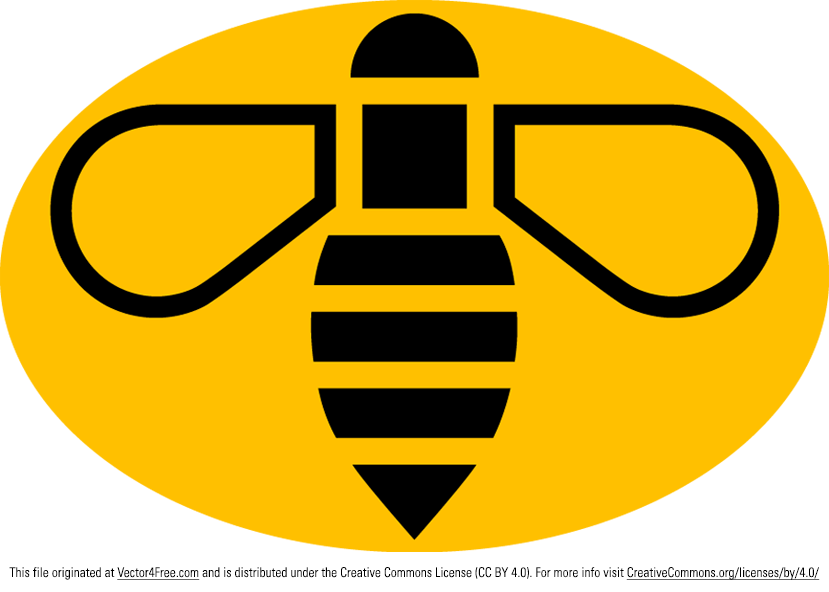 Manchester Bee Vector Logo - Bee Vector Free (829x592)