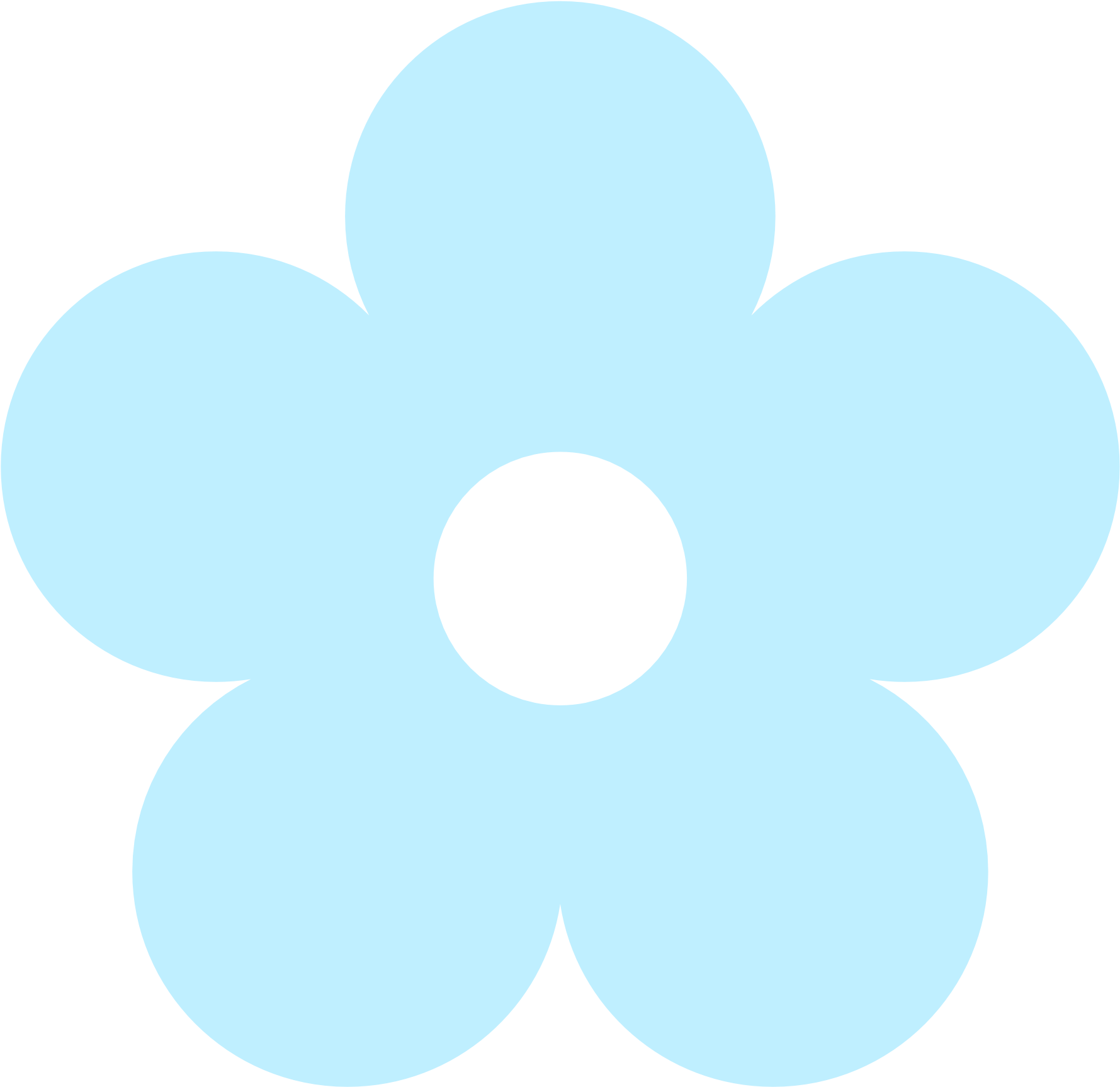 Small Blue Flowers Clipart - Light Blue Flower Clipart - (1969x1952 ...