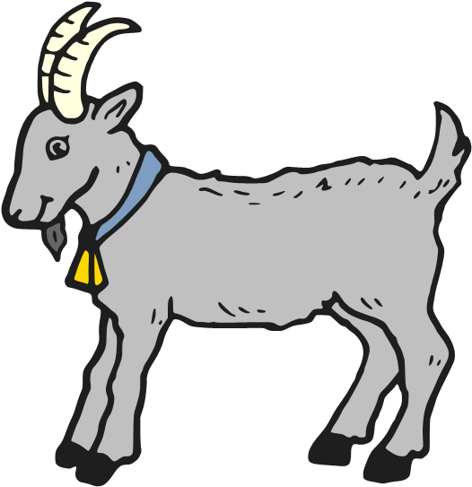 Goat Clipart Black And White - (549x564) Png Clipart Download