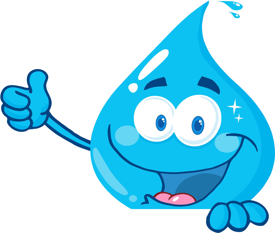 Thumbs Up Clipart - Water Drop Cartoon - (1200x900) Png Clipart Download