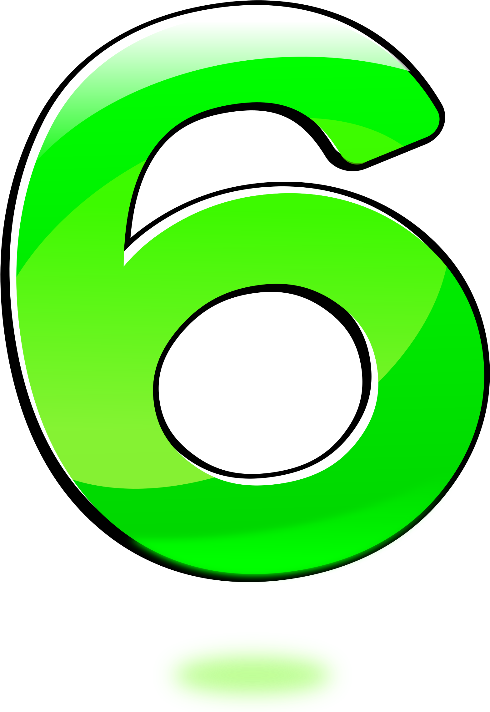Картинка 6. Цифра 6. Цифра 6 зеленая. Изображение цифры 6. Цифра 6 на прозрачном фоне.