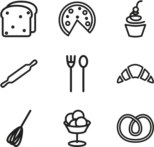 Bakery Icon Set - Bakery Icon Set (600x564)