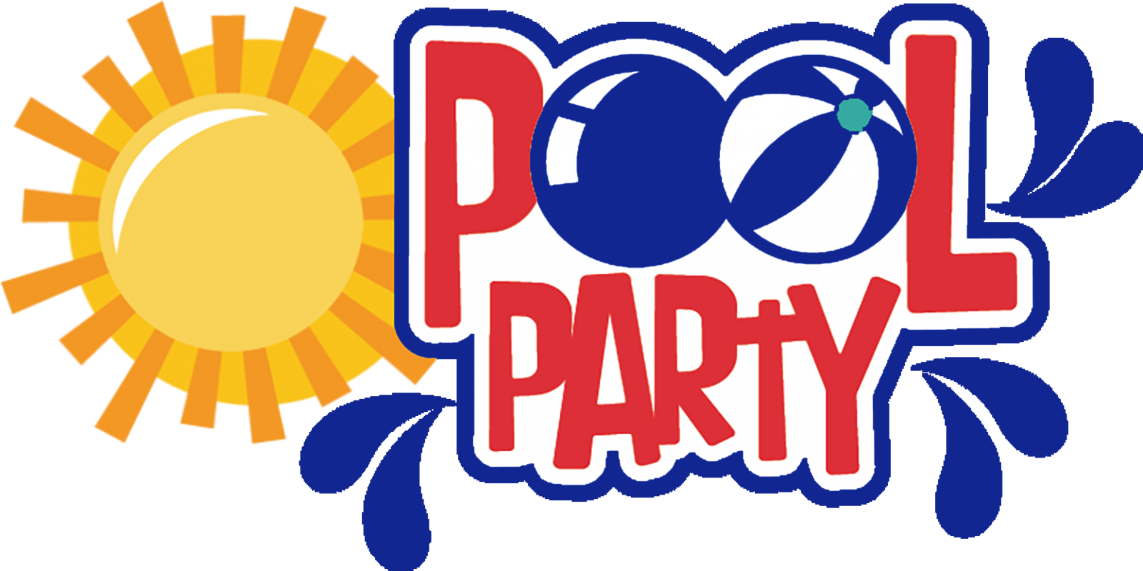 Pool Party Logo Png - Full Size PNG Clipart Images Download