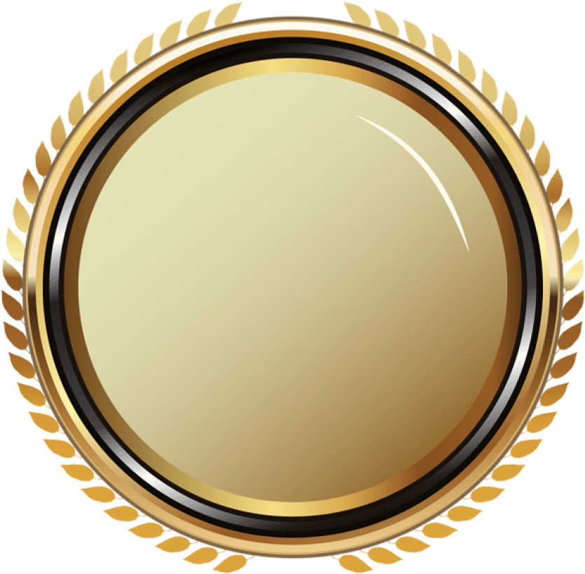 Download Gold Oval Badge Transparent Clipart Png Photo - Golden Badge ...