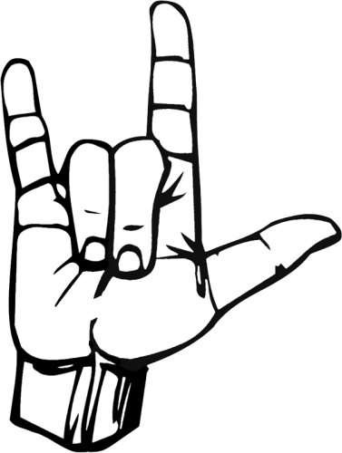 Rock On Hand Sign - Full Size PNG Clipart Images Download